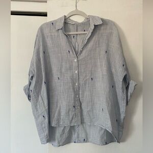 Zara button down top size medium